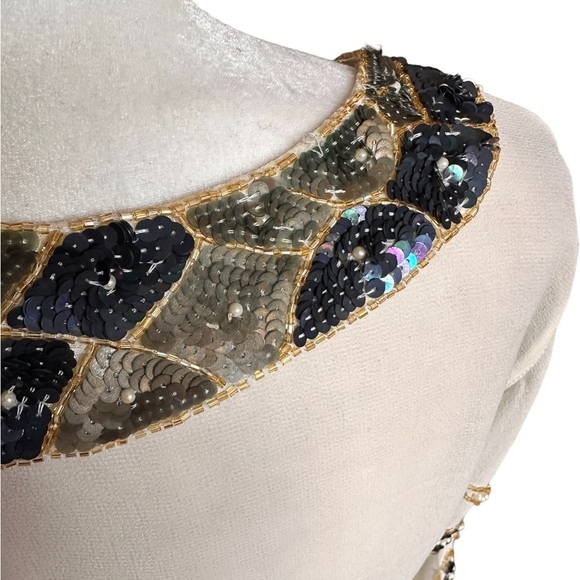 Vintage TopShop Sequin & Bead Embellished Snake Charmer Blouse 🤩 - Picture 6 of 8